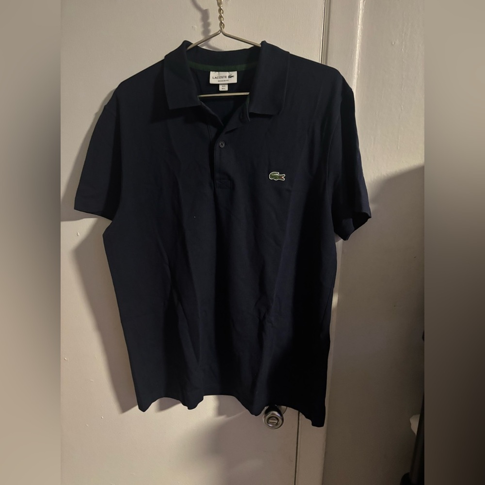 Lacoste Polo Shirt Mens Large Navy Regular Fit Crocodile Logo
(813)